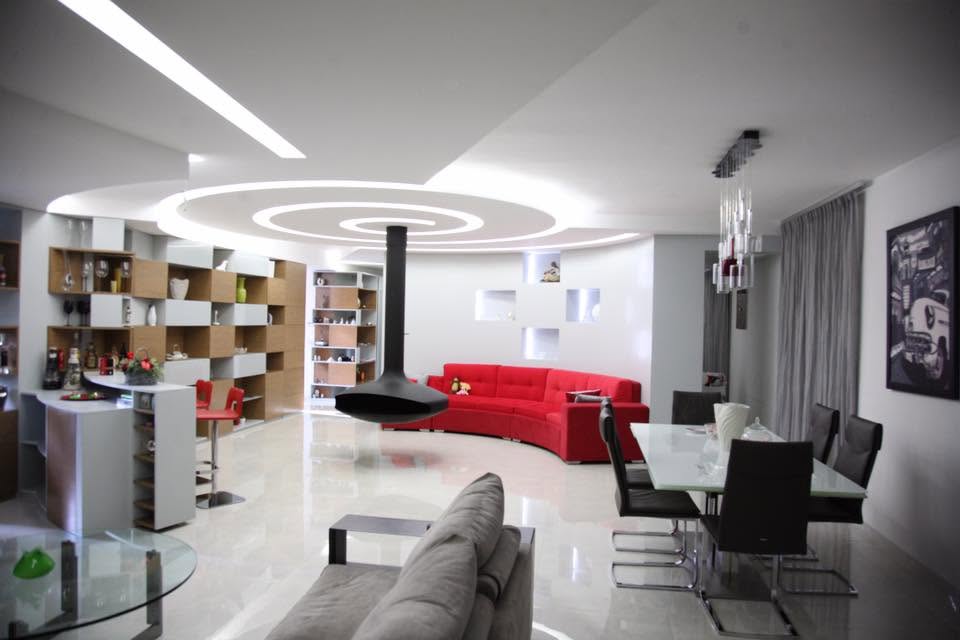 Controsoffitto modulare in ambiente sportivo
